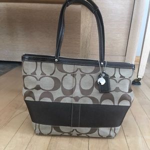 Signature coach monogram purse